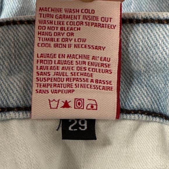 Revice Light Wash Cut Off Denim Shorts, Size 29 - Picture 8 of 8